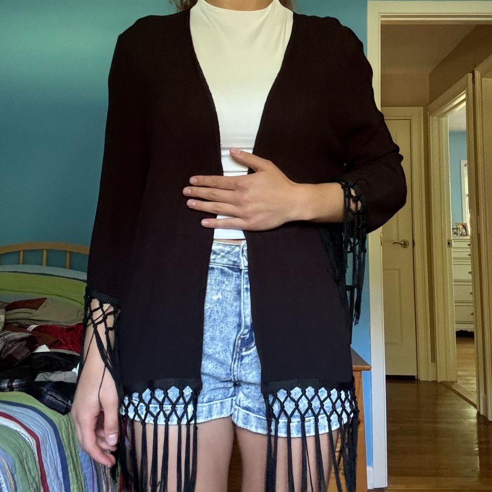 Wet Seal fringe cardigan